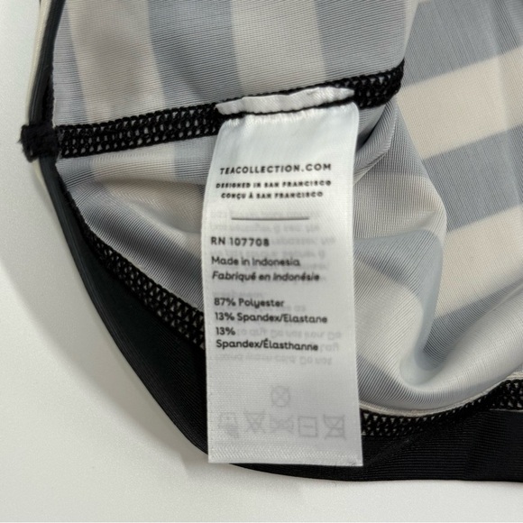 Tea Collection Rash Guard Baby Swim Set Black White Striped Blue Crab Print 4T - Picture 5 of 15